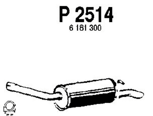 Rear Muffler (P2514)