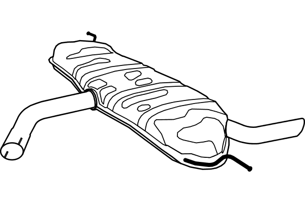 Rear Muffler (P5551)
