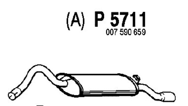 Rear Muffler (P5711)