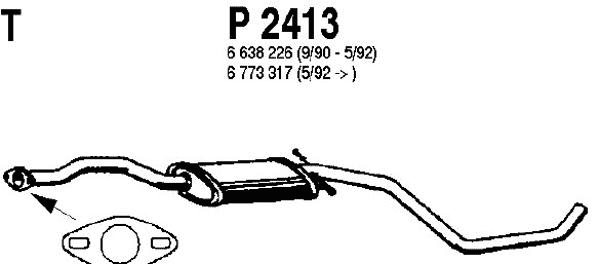 Centre Muffler (P2413)