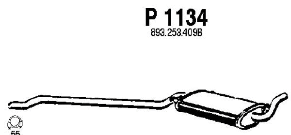 Centre Muffler (P1134)