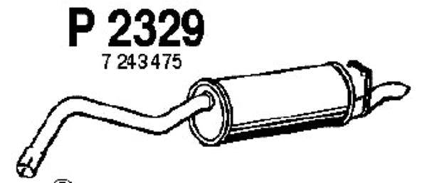 Rear Muffler (P2329)