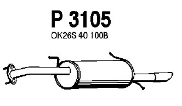 Rear Muffler (P3105)