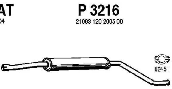 Centre Muffler (P3216)