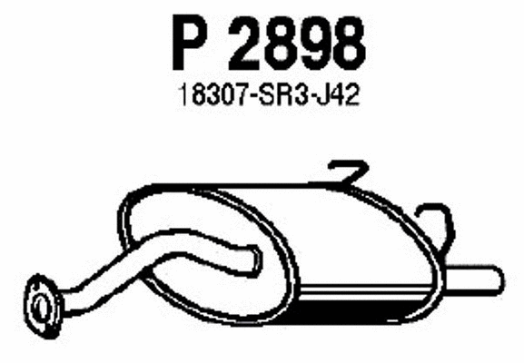 Rear Muffler (P2898)