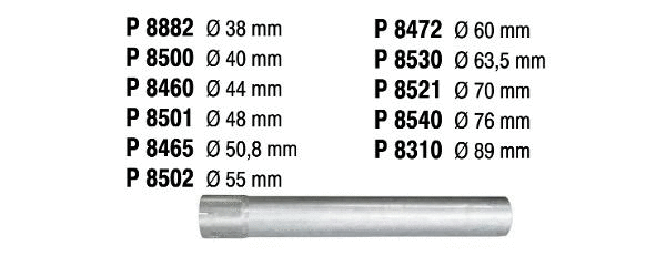 Exhaust Pipe, universal (P8882)