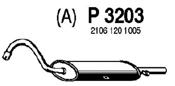 Rear Muffler (P3203)