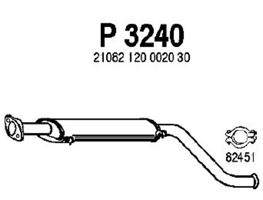 Centre Muffler (P3240)
