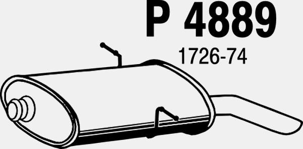 Rear Muffler (P4889)