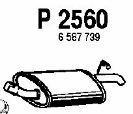 Rear Muffler (P2560)