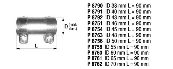 Flexible Pipe, exhaust system (P8791)