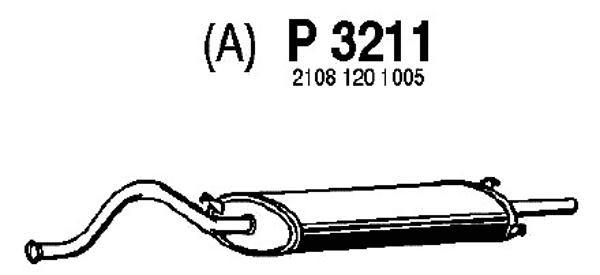 Rear Muffler (P3211)