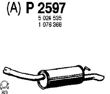 Rear Muffler (P2597)