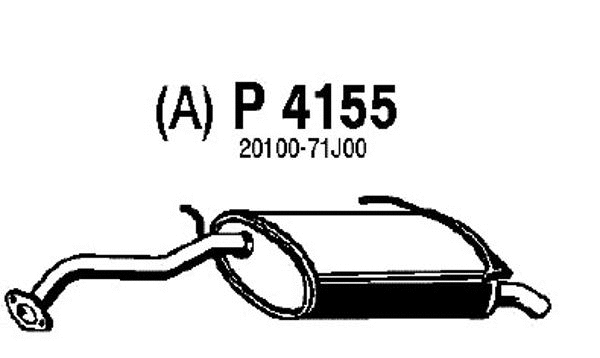 Rear Muffler (P4155)