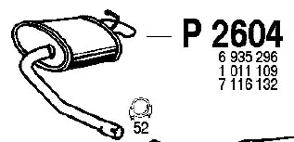 Rear Muffler (P2604)