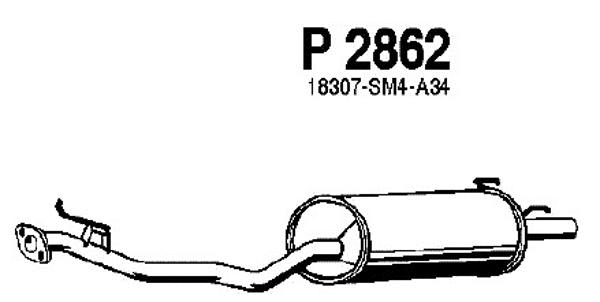 Rear Muffler (P2862)