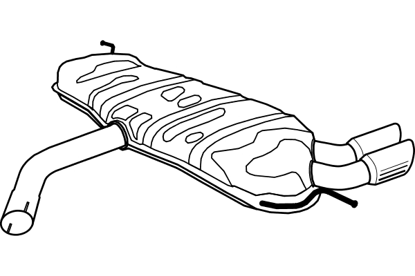 Rear Muffler (P1366)