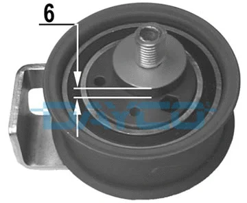 Tensioner Pulley, timing belt (ATB2143)