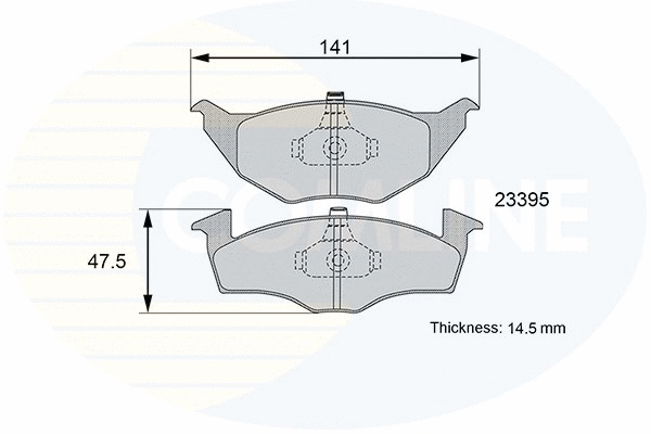 Brake Pad Set, disc brake (CBP01144)