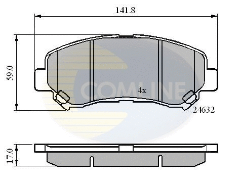 Brake Pad Set, disc brake (CBP01577)