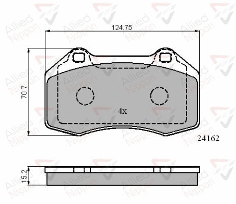 Brake Pad Set, disc brake (ADB01703)