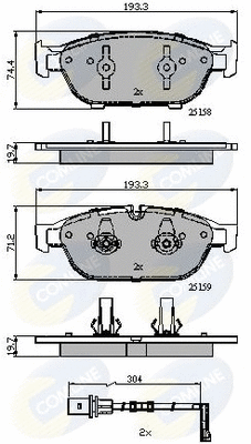Brake Pad Set, disc brake (CBP22120)
