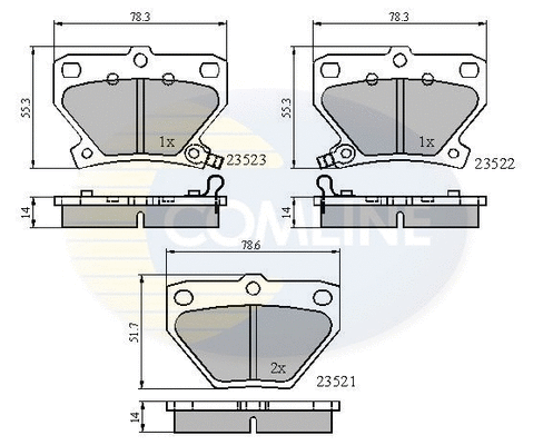 Brake Pad Set, disc brake (CBP3841)