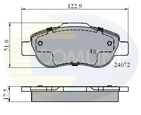 Brake Pad Set, disc brake (CBP01600)