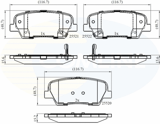 Brake Pad Set, disc brake (CBP36009)
