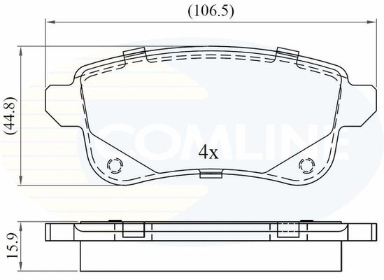 Brake Pad Set, disc brake (CBP06124)