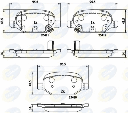Brake Pad Set, disc brake (CBP31559)