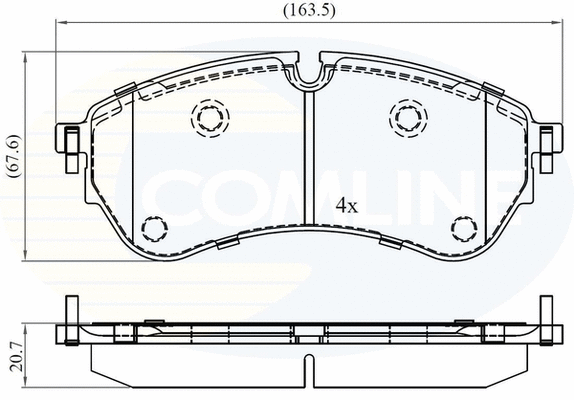 Brake Pad Set, disc brake (CBP02388)