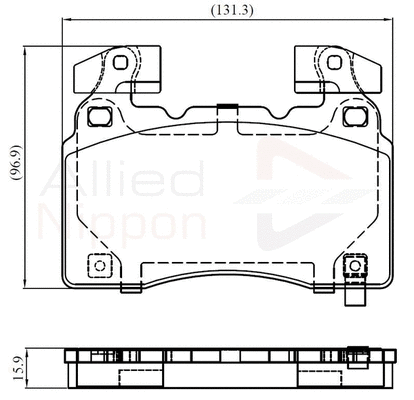 Brake Pad Set, disc brake (ADB32372)