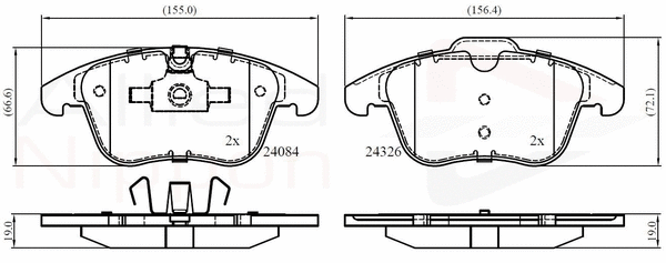 Brake Pad Set, disc brake (ADB06036)
