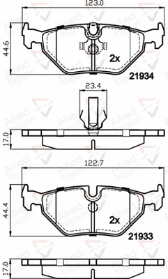 Brake Pad Set, disc brake (ADB01024)