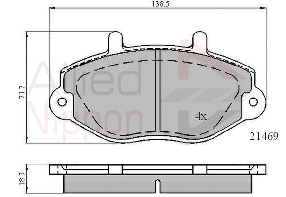 Brake Pad Set, disc brake (ADB0924)