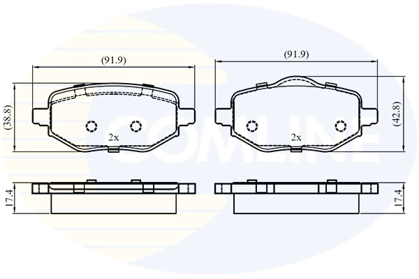 Brake Pad Set, disc brake (CBP03529)