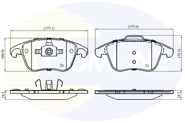 Brake Pad Set, disc brake (CBP01720)