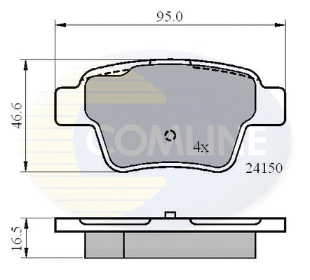Brake Pad Set, disc brake (CBP01658)