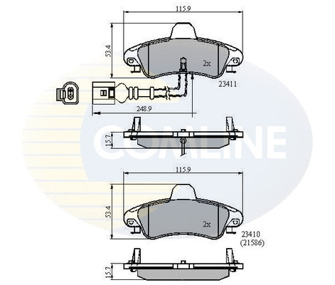 Brake Pad Set, disc brake (CBP11235)