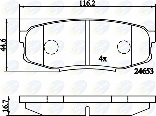 Brake Pad Set, disc brake (CBP02124)