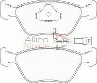 Brake Pad Set, disc brake (ADB1466)