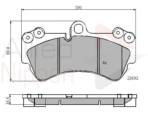 Brake Pad Set, disc brake (ADB01314)
