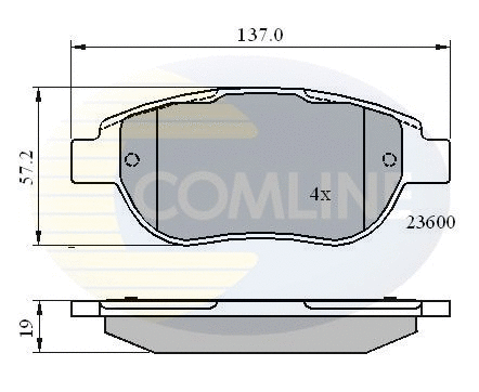 Brake Pad Set, disc brake (CBP01748)