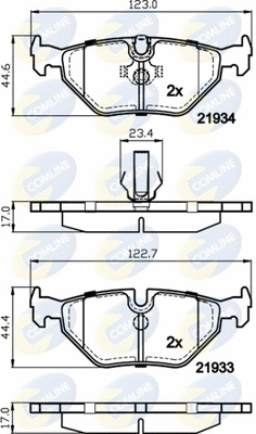 Brake Pad Set, disc brake (CBP01024)