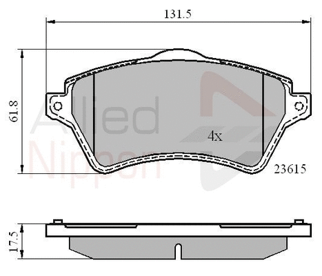 Brake Pad Set, disc brake (ADB0873)