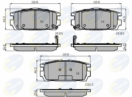 Brake Pad Set, disc brake (CBP31743)