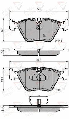 Brake Pad Set, disc brake (ADB0798)