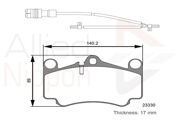 Brake Pad Set, disc brake (ADB26132)