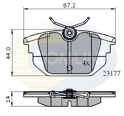 Brake Pad Set, disc brake (CBP01012)